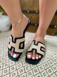 Raffia Beauty Sandals