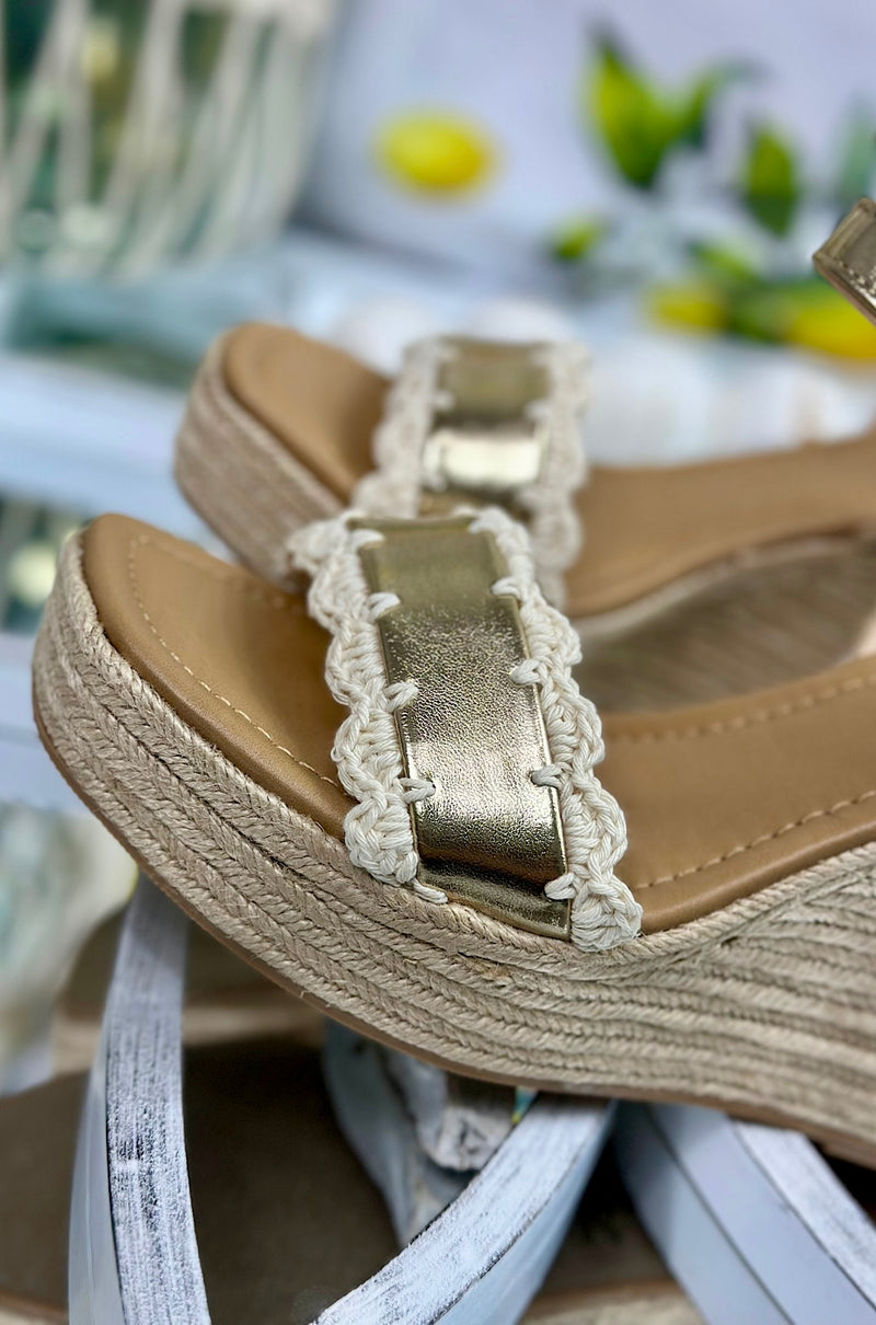 Coastal Crochet Platform Wedge