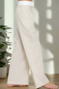 Contrast Waistband Pants