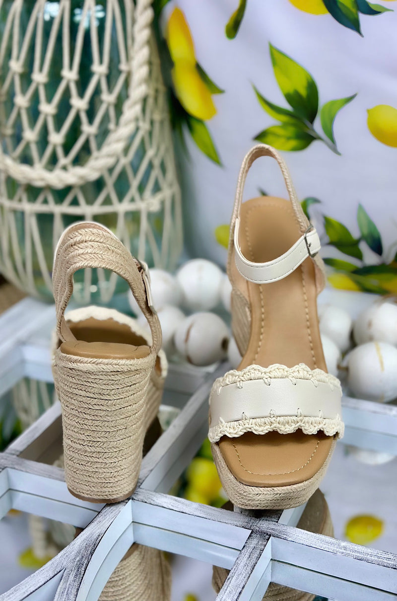 Coastal Crochet Platform Wedge