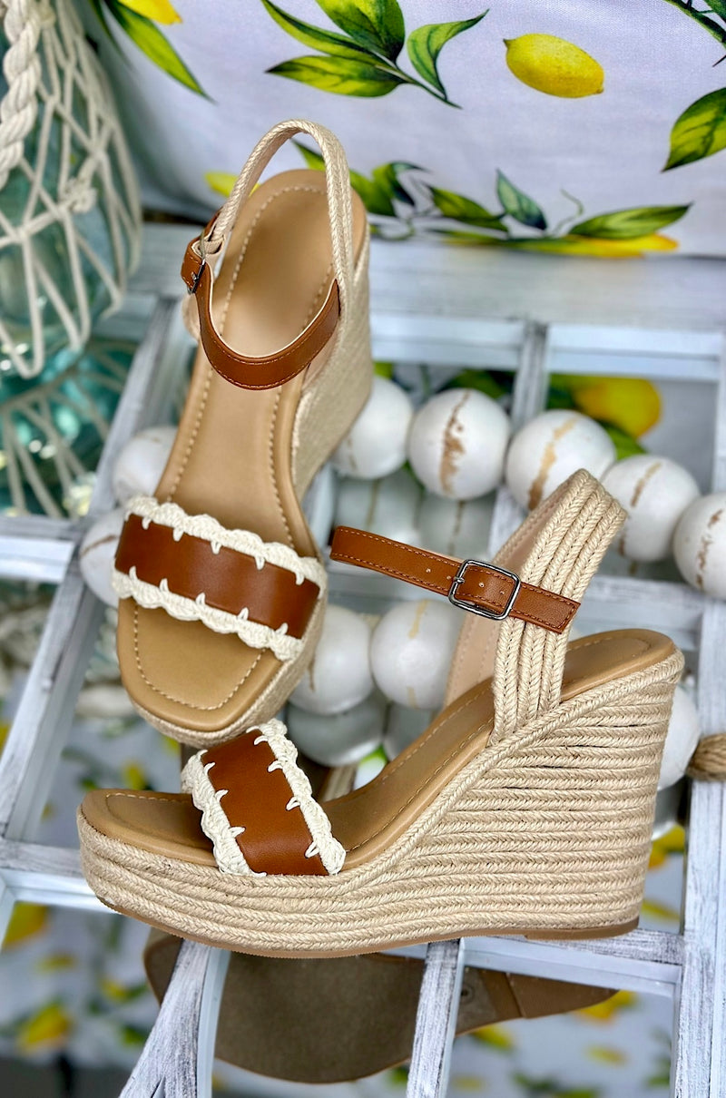 Coastal Crochet Platform Wedge