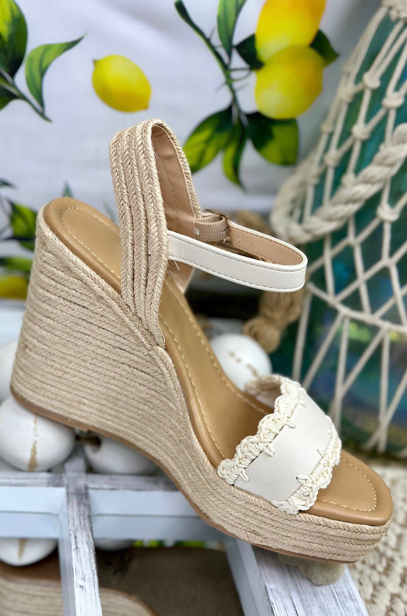 Coastal Crochet Platform Wedge