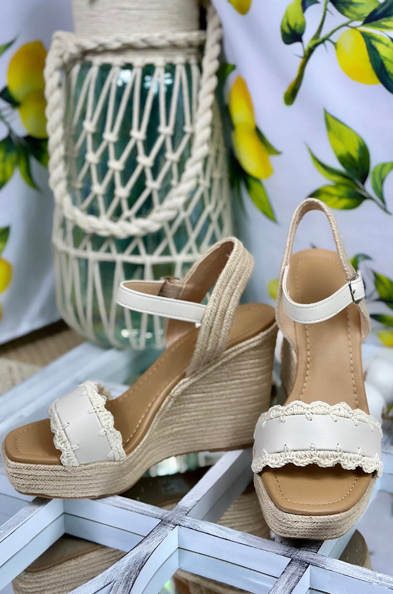 Coastal Crochet Platform Wedge