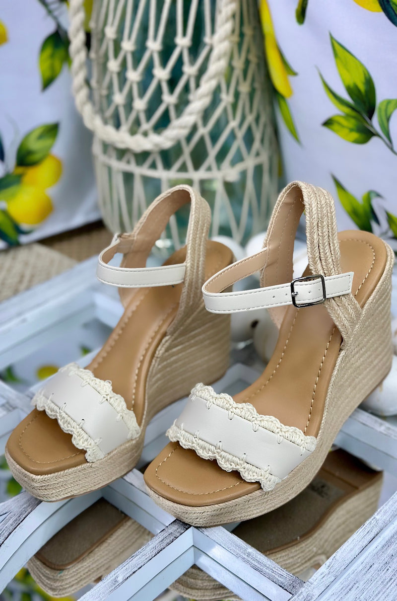 Coastal Crochet Platform Wedge