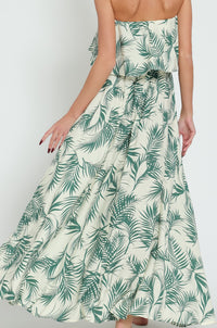 Tahiti Palm Print Maxi Dress