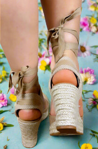 Island Escape Espadrille Platform Wedge