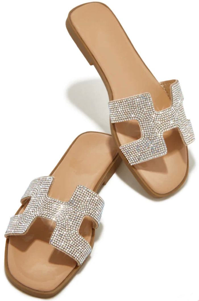 Rhinestone Slip On Sandals