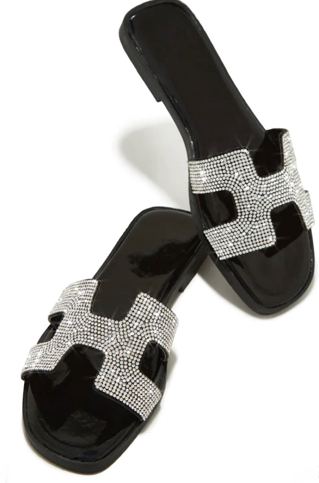 Rhinestone Slip On Sandals