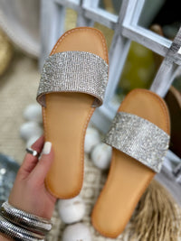 Emie Rhinestone Slip On Sandals