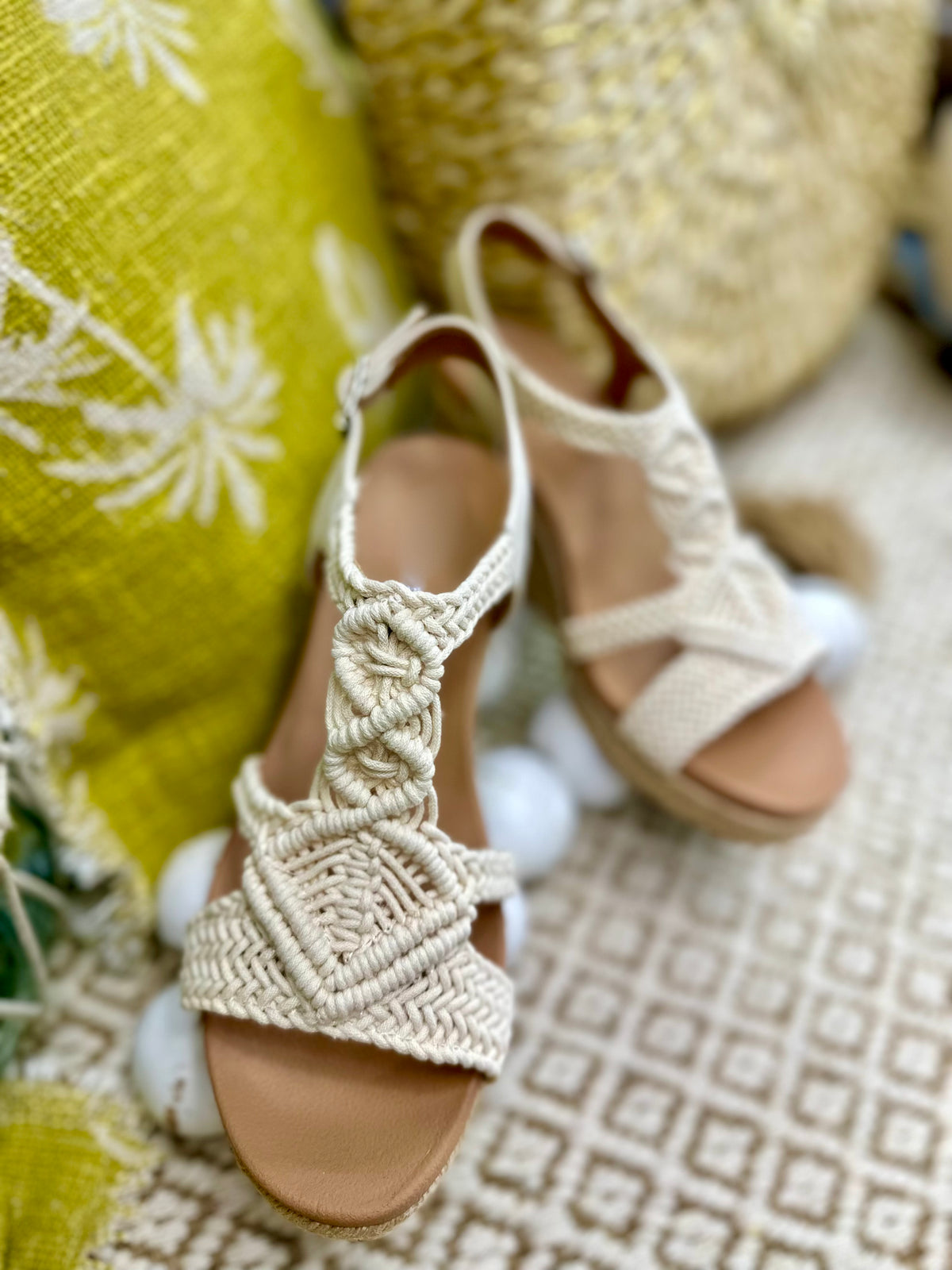 Aisha Crochet Espadrille Platform Wedge