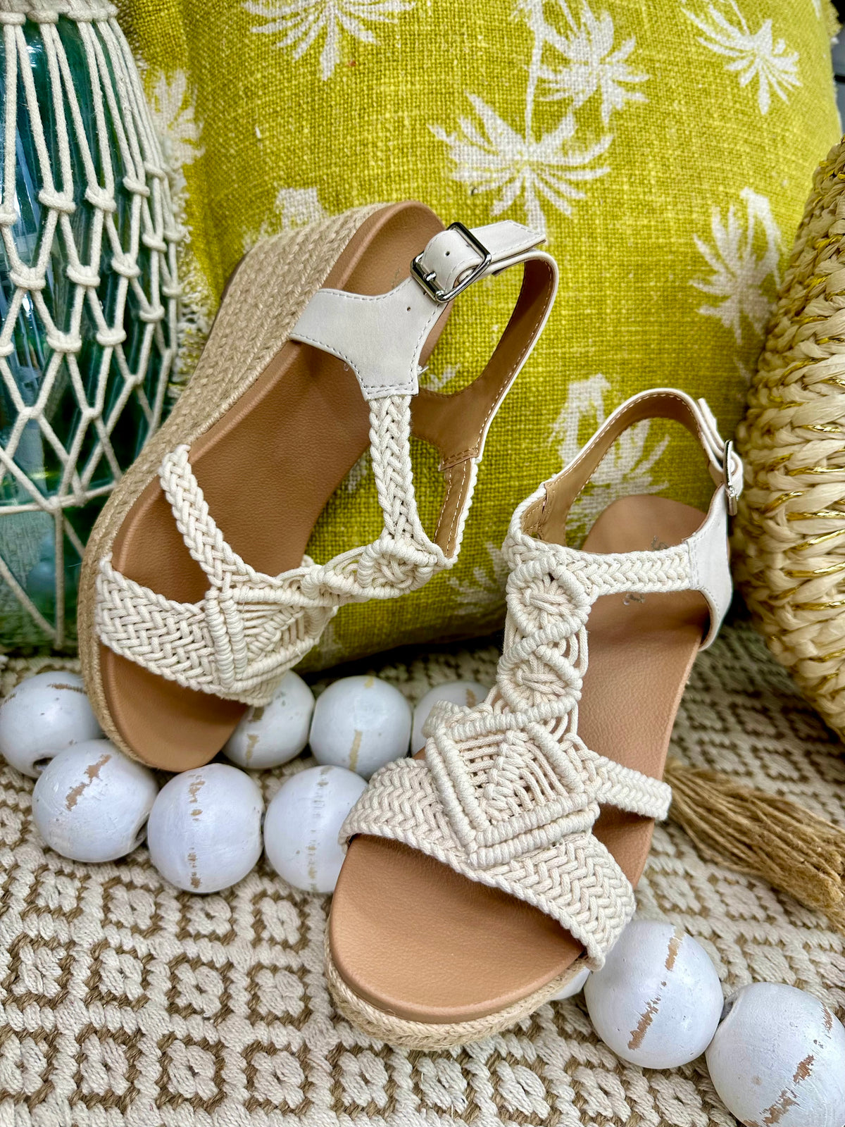 Aisha Crochet Espadrille Platform Wedge