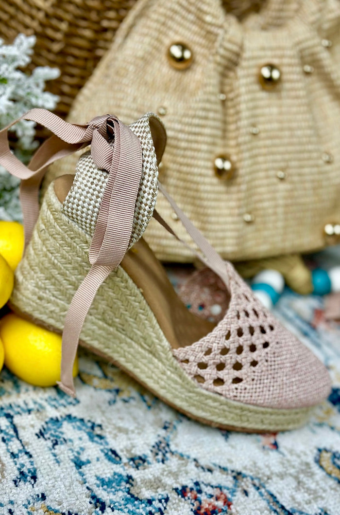 Capri Lace Up Espadrille Wedge