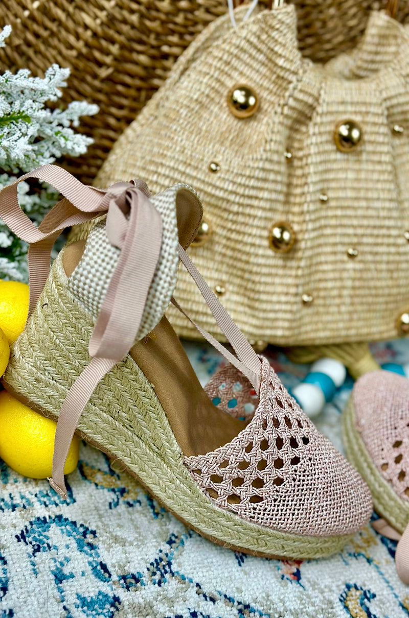 Capri Lace Up Espadrille Wedge