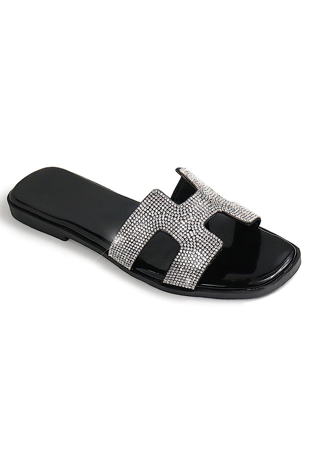 Rhinestone Slip On Sandals